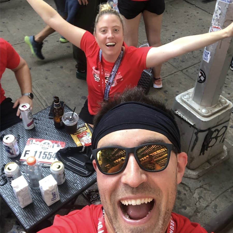 Post-race celebration selfie